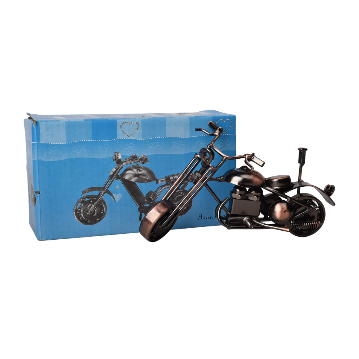 adorno metalico para decoracion forma de moto