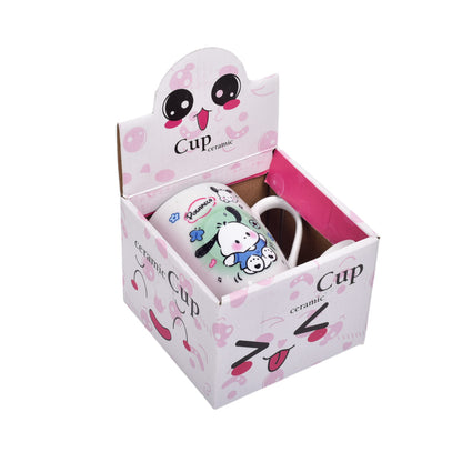 SET POCILLO CON CUCHARA CERAMICA 180ML PERSONAJE