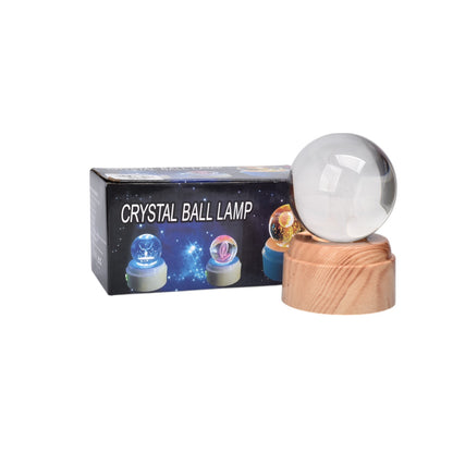 LAMPARA ESFERA CRISTAL CON BASE GIRATORIA GRANDE DIM:8X8CM