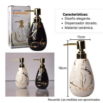 DISPENSADOR PARA JABON LIQUIDO CERAMICA FORMA DE GOTA