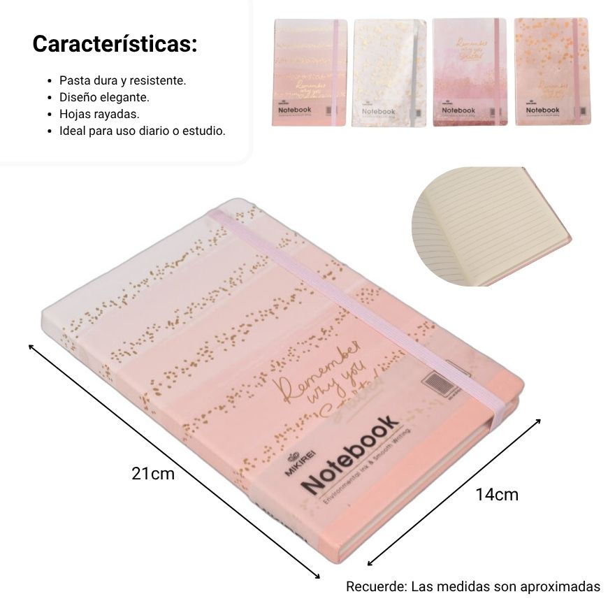agenda diario cuaderno dim: 14x21
