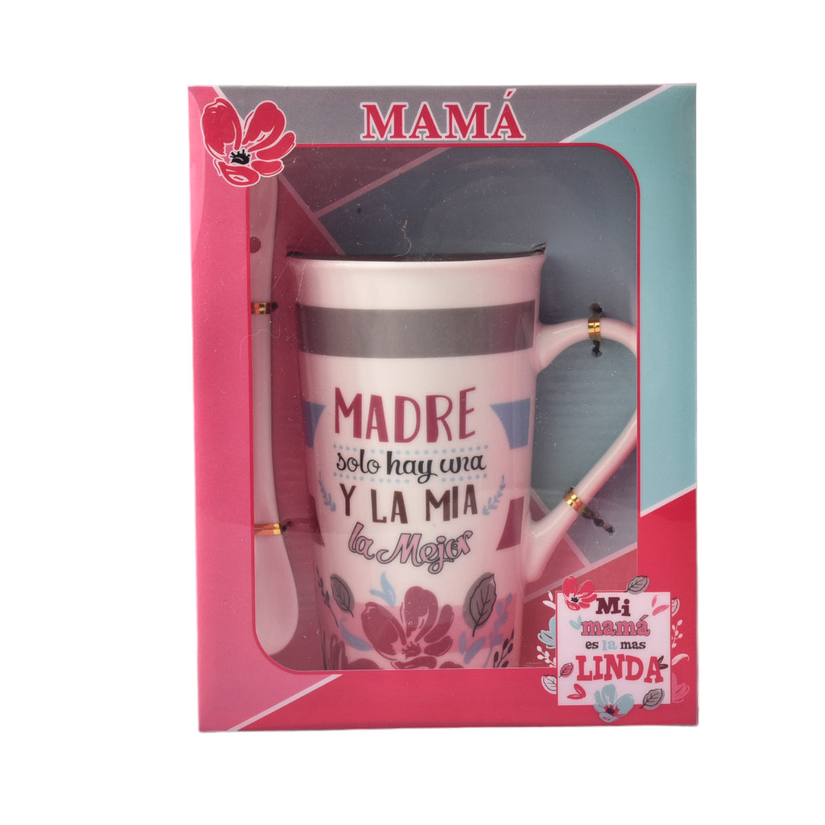 mug pocillo con cuchara ceramica
