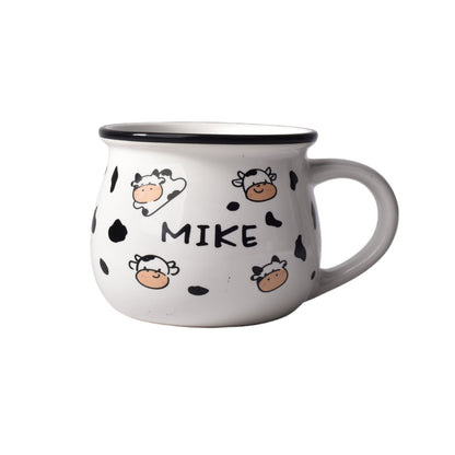 MUG POCILLO DISEÑO DE VACAS CERAMICA DE 250ML DIM:8X8X6CM
