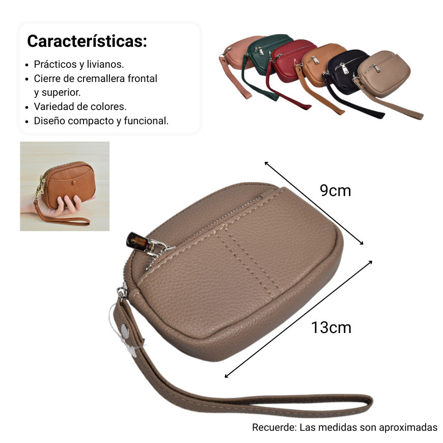 monedero mujer sintetico dim:13x9x2