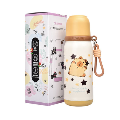 TERMO ACERO INOXIDABLE 500ML DISEÑO ANIMALES  DIM:7X7X23