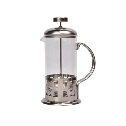 CAFETERA PRENSA FRANCESA ACERO Y VIDRIO DIM:8X8X18