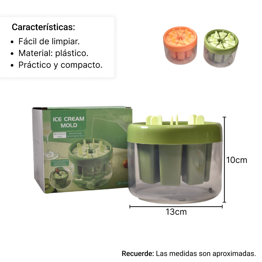 molde para paletas helados