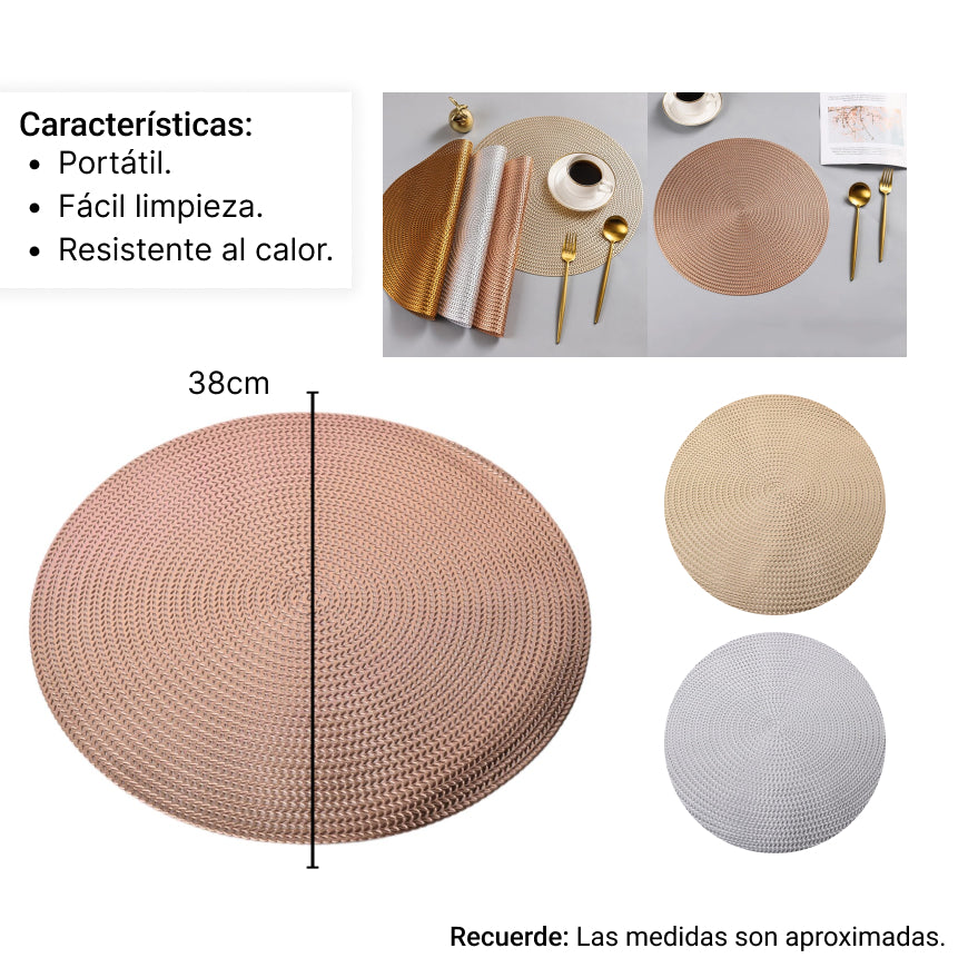 individuales de mesa comedor decoracion dim:38cm