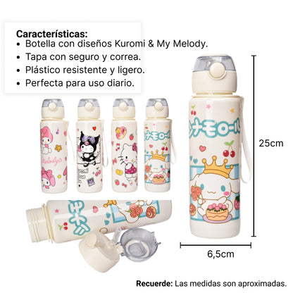 BOTELLA DE AGUA 700ML PERSONAJE DIM:7X7X25
