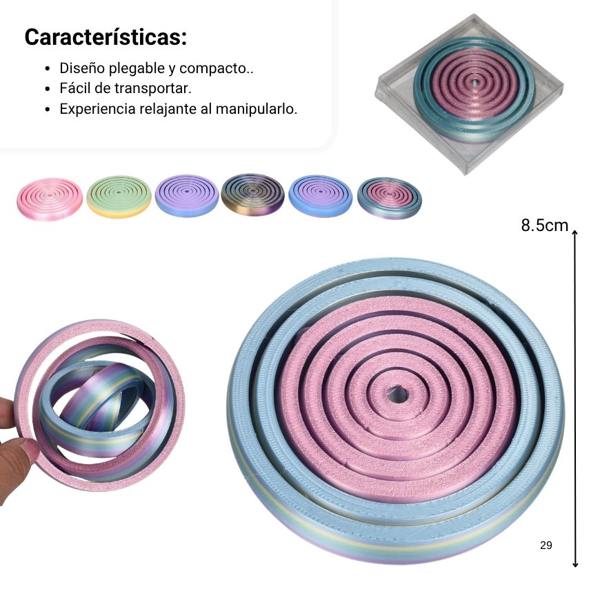 juguete didactito forma espiral plastico dim:9cm
