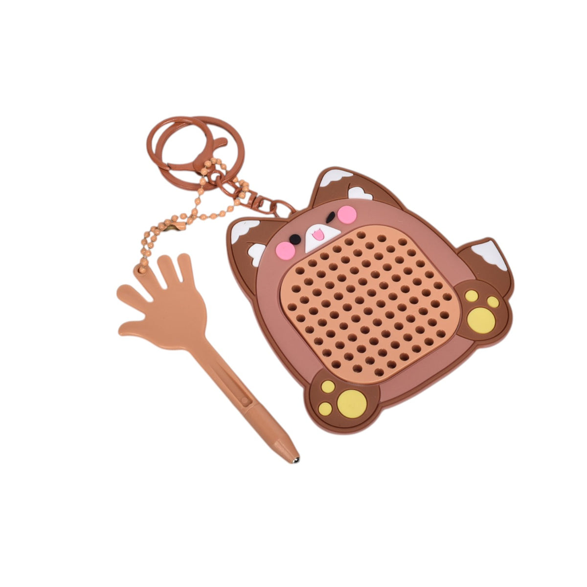 llavero plastico forma de juego cafe dim:8x8x1