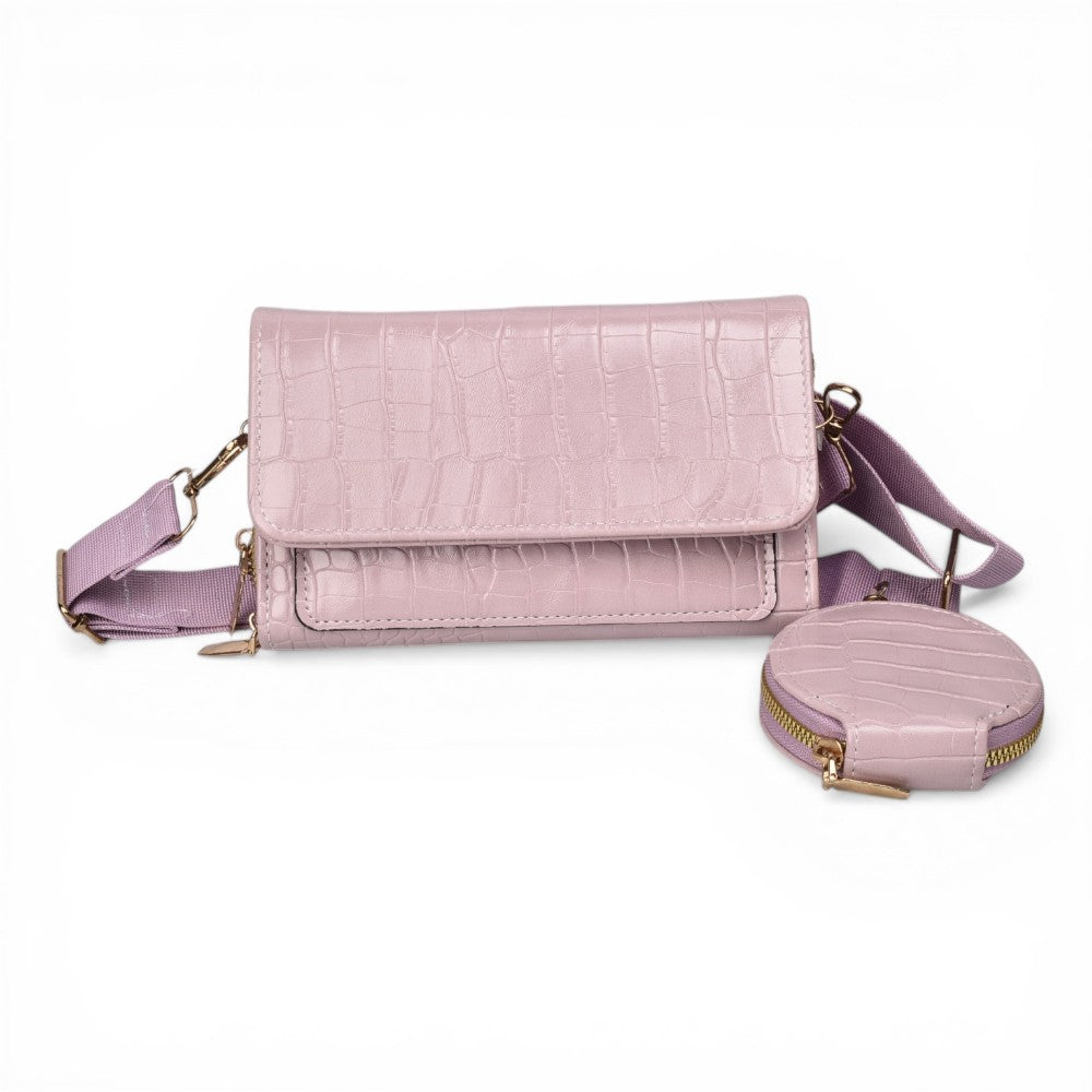 bolso para dama sintetico con monedero dim: 19x13x6