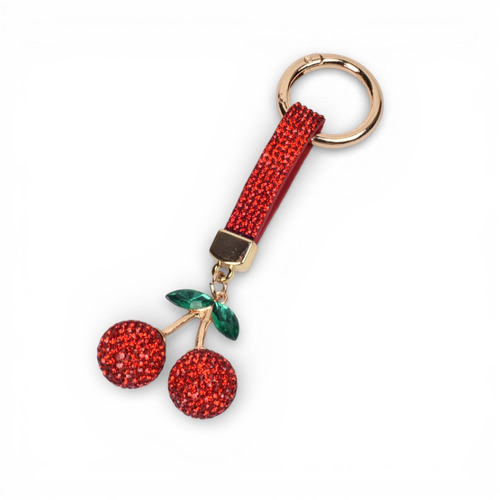 llavero resina y metal cereza dim:4x2x4