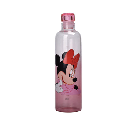 BOTELLA DE VIDRIO 500ML PERSONAJE AZUL Y ROSADO DIM:23X6