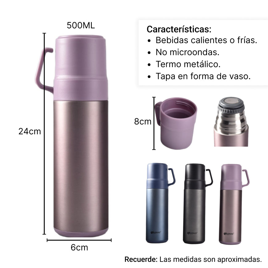 termo metalico 500ml
