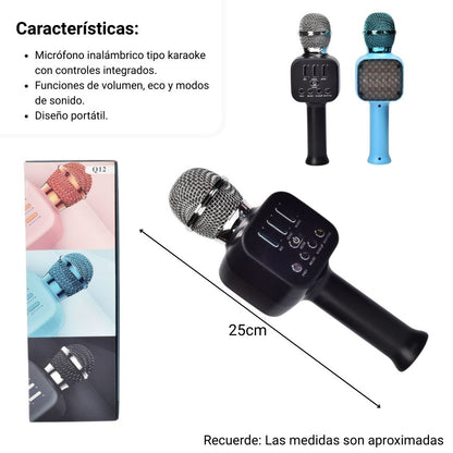 JUGUETE MICROFONO KARAOKE DE PLASTICO DIM:25X8X8
