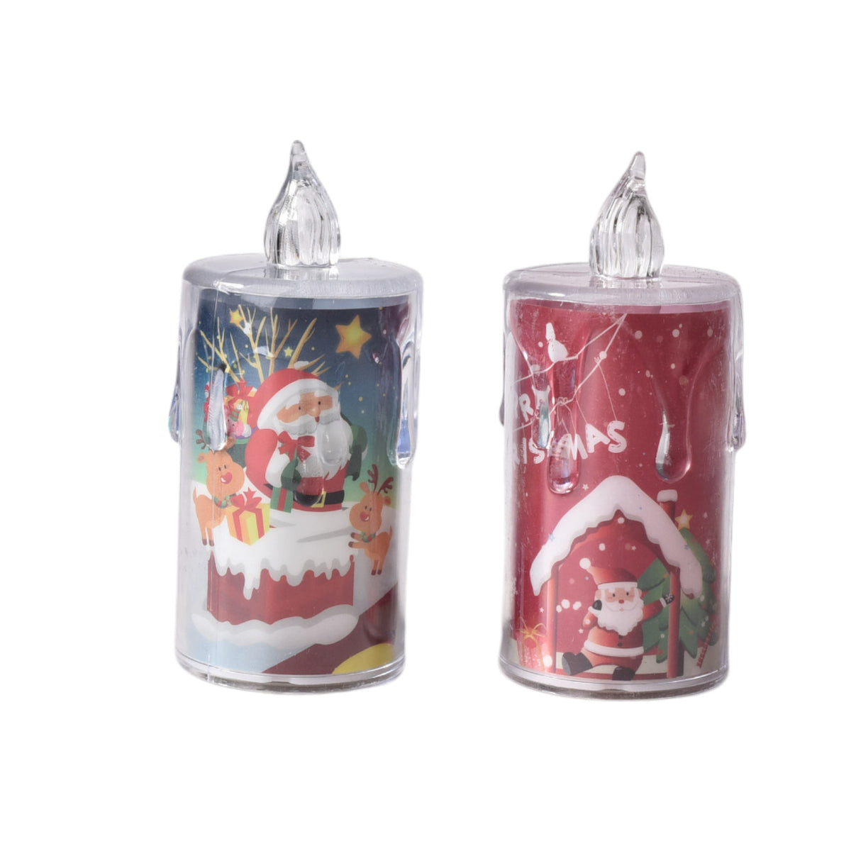 vela decorativa navidad plastica de pila