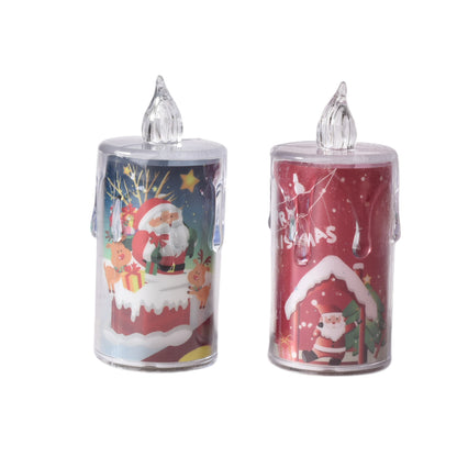 VELA DECORATIVA NAVIDAD PLASTICA DE PILA
