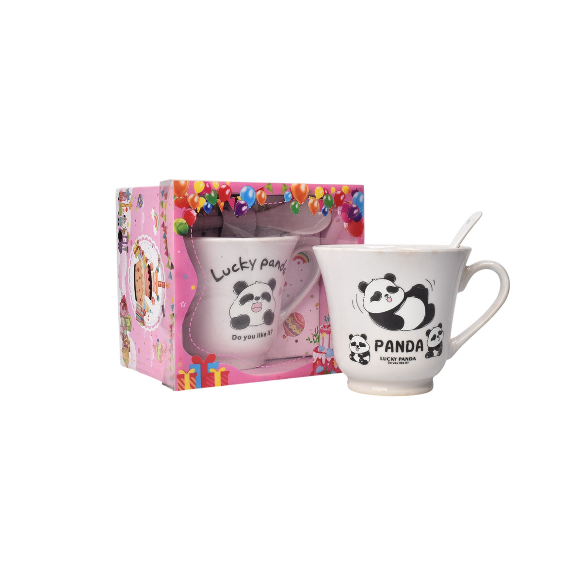 mug pocillo en ceramica con cuchara oso 250ml dim:8x9