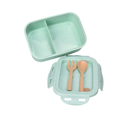 PORTACOMIDA PLASTICO CON CUBIERTOS 850ML DIM:18X13X7