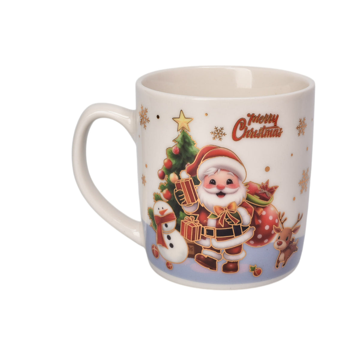 set pocillo navidad con cuchara ceramica 210ml dim7x7x8