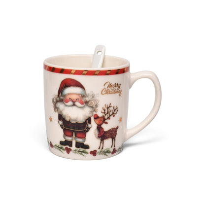 POCILLO SET CON CUCHARA NAVIDAD 210ML