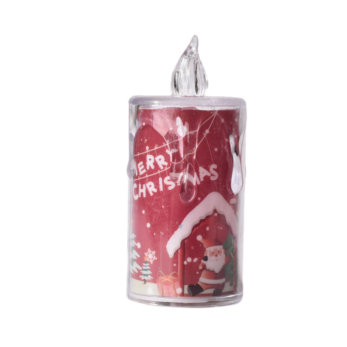 vela decorativa navidad plastica de pila