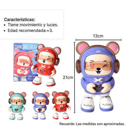 JUGUETE OSO CON MOVIMIENTO LUCES Y SONIDO PLASTICO