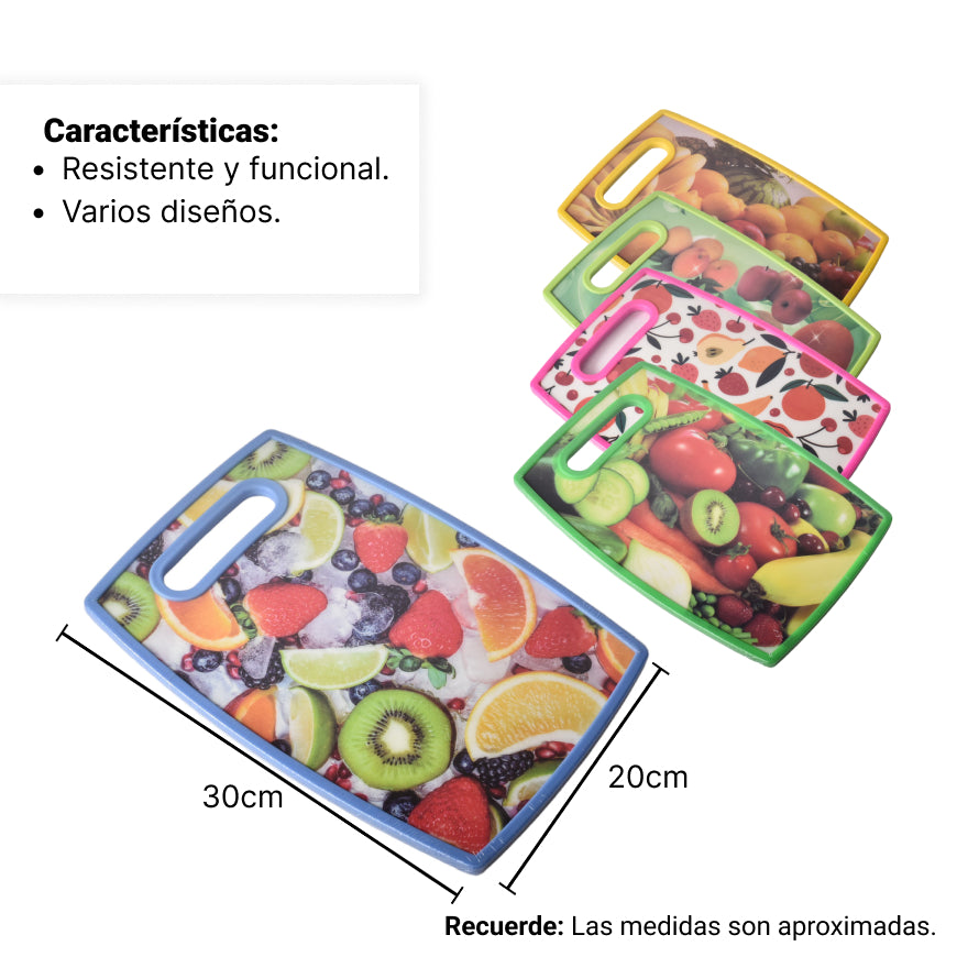 tabla picar plastico cocina dim:20x30cm