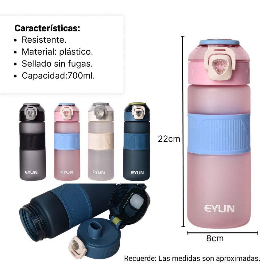 botella de agua 700ml plastico
