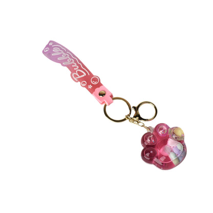 LLAVERO PLASTICO FORMA DE HUELLA VARIOS COLORES DIM:5X4X2
