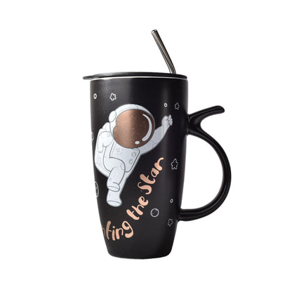 MUG GRANDE POCILLO CERAMICA ASTRONAUTA CON PITILLO