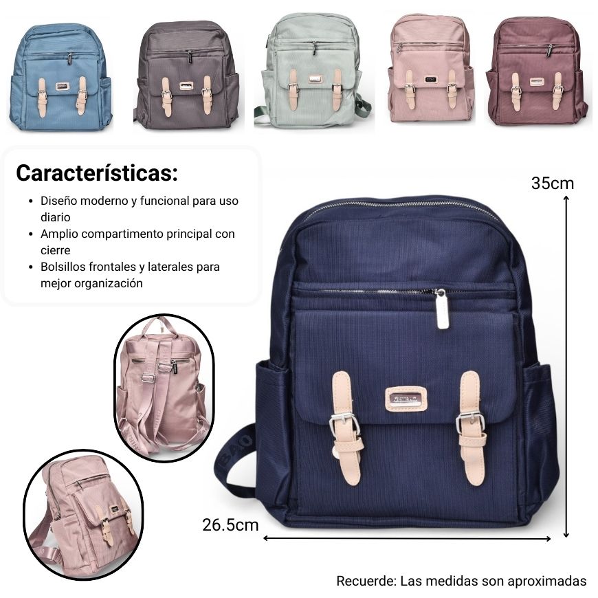 maleta morral poliester dim:26x35x12