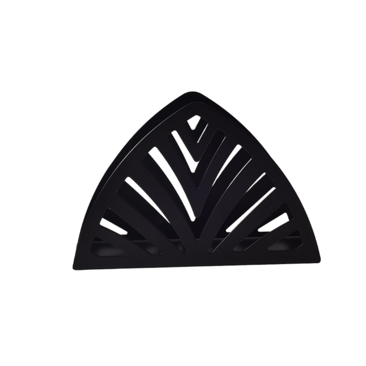 servilletero triangular negro de acero inoxidable dim: 12x8