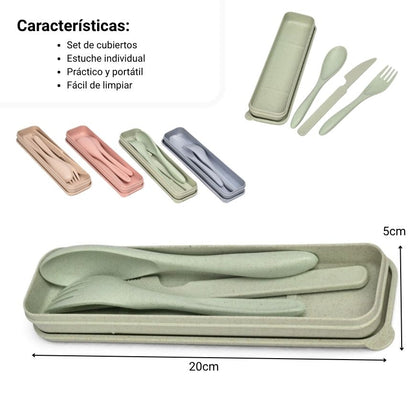 SET CUBIERTOS PORTATIL DIM:20X4X2CM