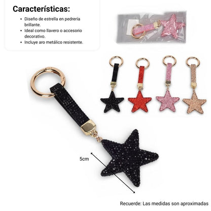 LLAVERO RESINA Y METAL ESTRELLA DIM:5X5X1