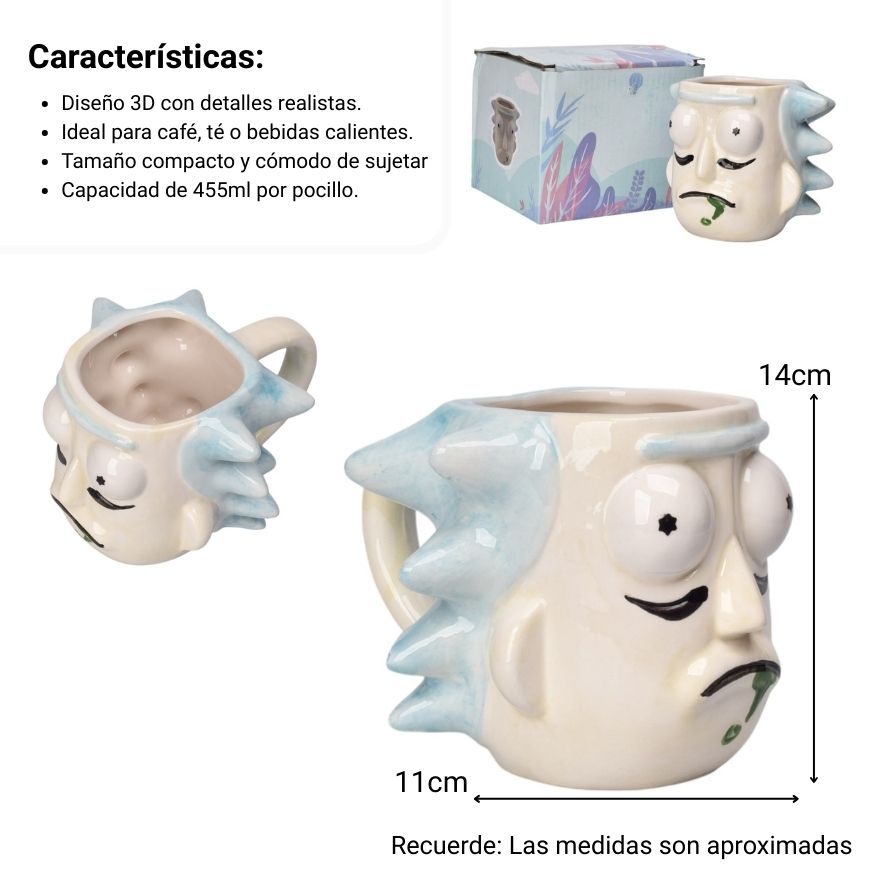 mug pocillo de ceramica personaje 455ml dim:14x12x11