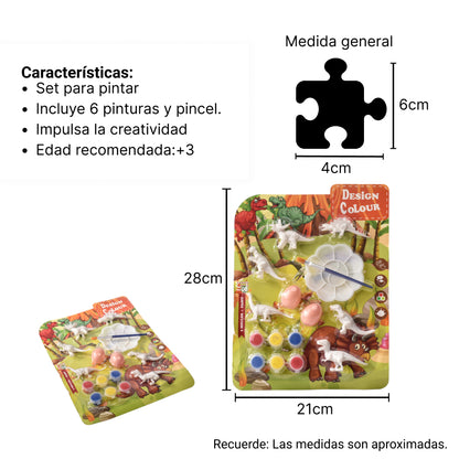 SET KIT DE PINTAR DINOSAURIO DIM:21X26X2