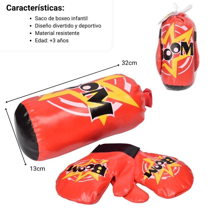 kit de boxeo para niños dim: 32*14*14cm