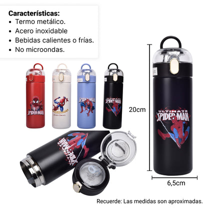 TERMO METALICO 500ML PERSONAJE DIM:6X20