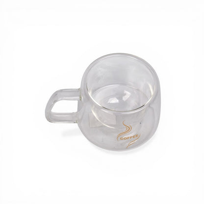 MUG POCILLO VIDRIO 210ML DIM: 8X7X9