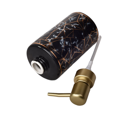 DISPENSADOR PARA JABON LIQUIDO CERAMICA NEGRO Y BLANCO