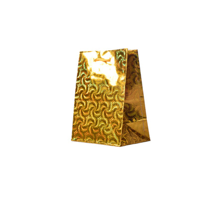 BOLSA PARA REGALO METALICA DE PAPEL DIM:11X14X6