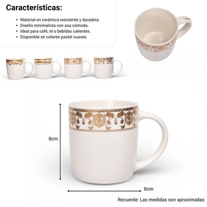 MUG POCILLO CERAMICA CON DISEÑOS 350ML DIM: 8X8X9