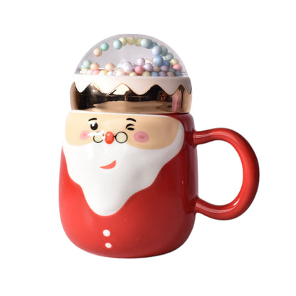 MUG POCILLO CERAMICA DE NAVIDAD CON TAPA