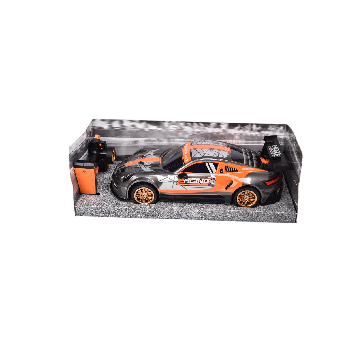 juguete carro deportivo con control remoto dim:56x24x19