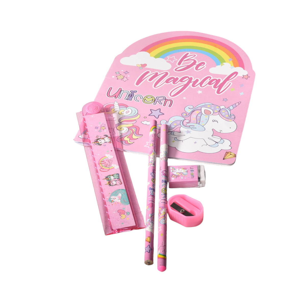 set kit 6pcs escolar niña accesorios dim:24x18cm