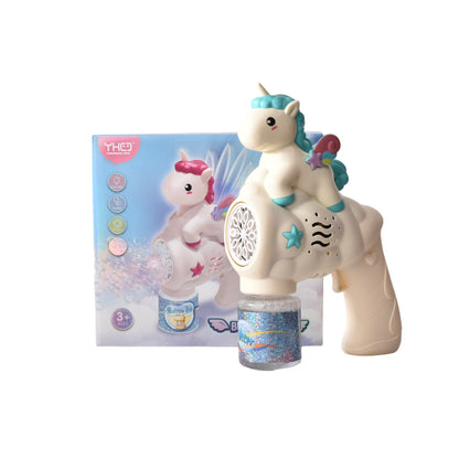 PISTOLA DE BURBUJAS UNICORNIO AZUL Y ROSADA