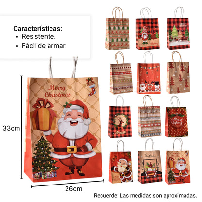 BOLSA PARA REGALO NAVIDAD GRANDE 33X26CM