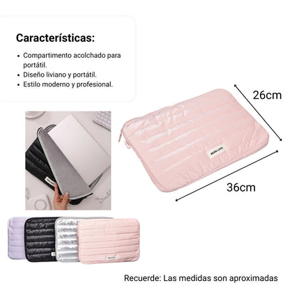 ESTUCHE PORTA LAPTOP 15 PULGADAS POLIESTER DIM:36X2X26